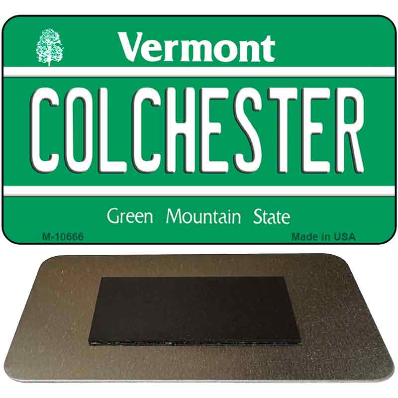 Colchester Vermont State License Plate Tag Novelty Magnet M-10666