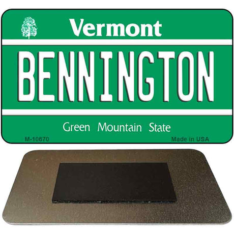 Bennington Vermont State License Plate Tag Novelty Magnet M-10670