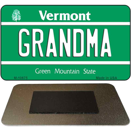 Grandma Vermont State License Plate Tag Novelty Magnet M-10675