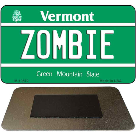 Zombie Vermont State License Plate Tag Novelty Magnet M-10679