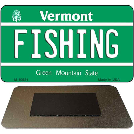 Fishing Vermont State License Plate Tag Novelty Magnet M-10681