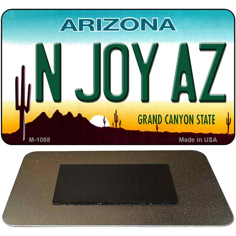 N Joy AZ Arizona State License Plate Tag Magnet M-1068