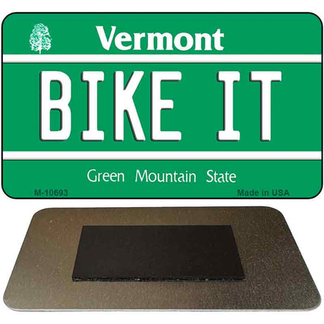 Bike It Vermont State License Plate Tag Novelty Magnet M-10693