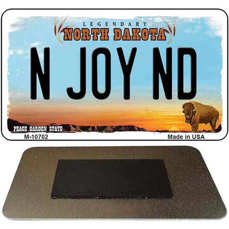 N Joy ND North Dakota State License Plate Tag Magnet M-10702