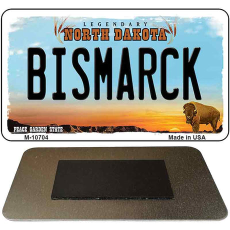 Bismarck North Dakota State License Plate Tag Magnet M-10704