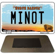 Minot North Dakota State License Plate Tag Magnet M-10706