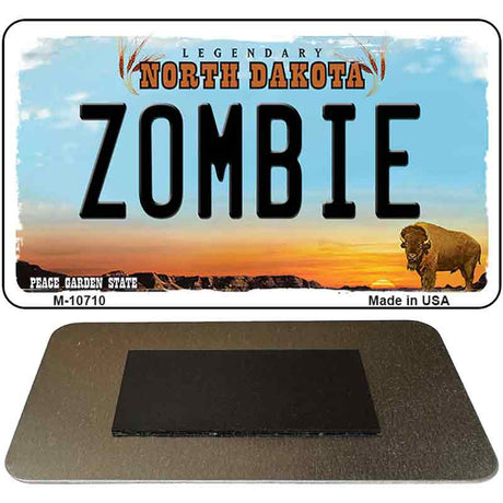 Zombie North Dakota State License Plate Tag Magnet M-10710