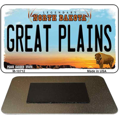 Great Plains North Dakota State License Plate Tag Magnet M-10712