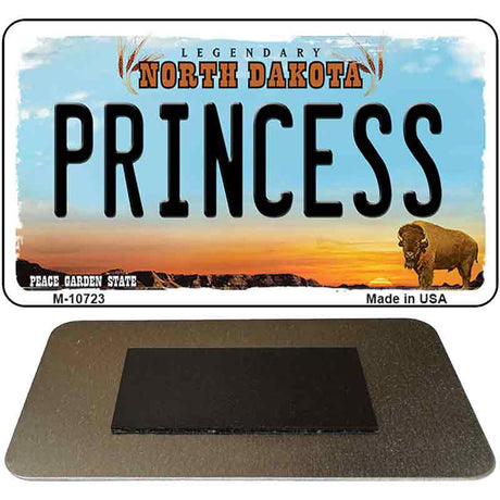 Princess North Dakota State License Plate Tag Magnet M-10723