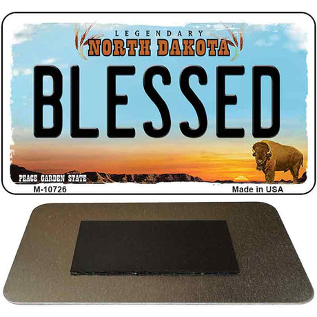 Blessed North Dakota State License Plate Tag Magnet M-10726