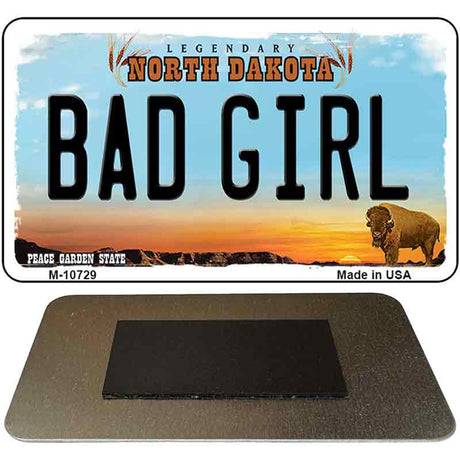 Bad Girl North Dakota State License Plate Tag Magnet M-10729