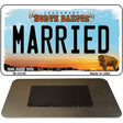 Married North Dakota State License Plate Tag Magnet M-10740