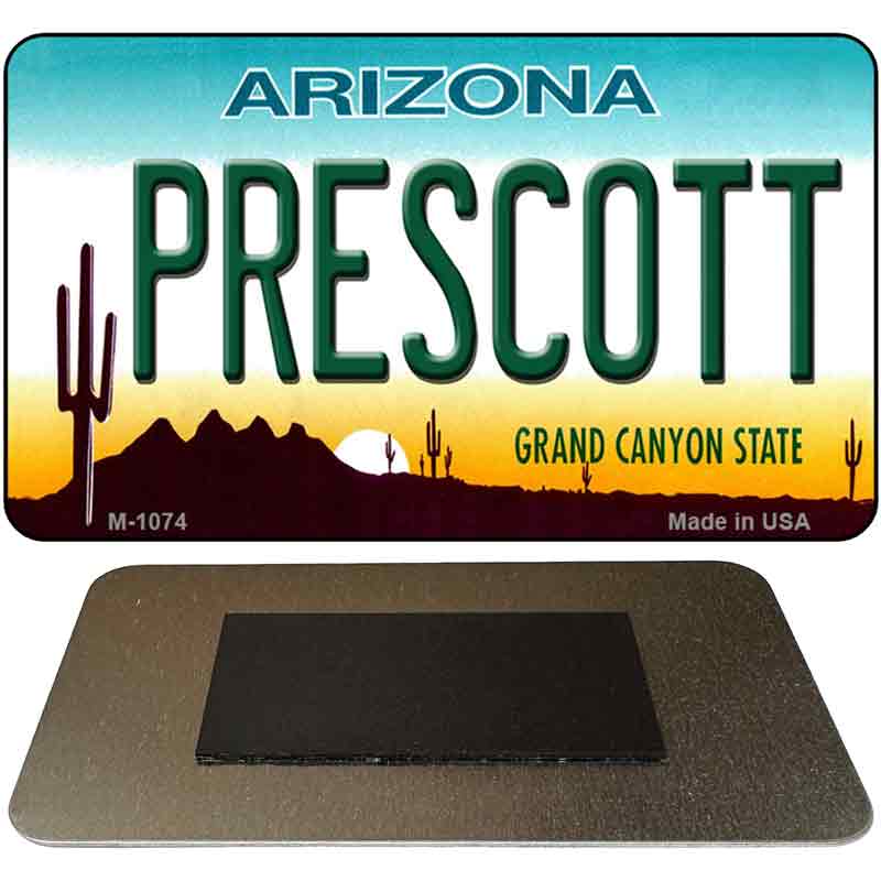 Prescott Arizona State License Plate Tag Magnet M-1074