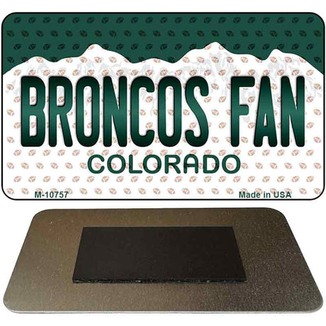 Broncos Fan Colorado State Novelty Metal Magnet M-10757