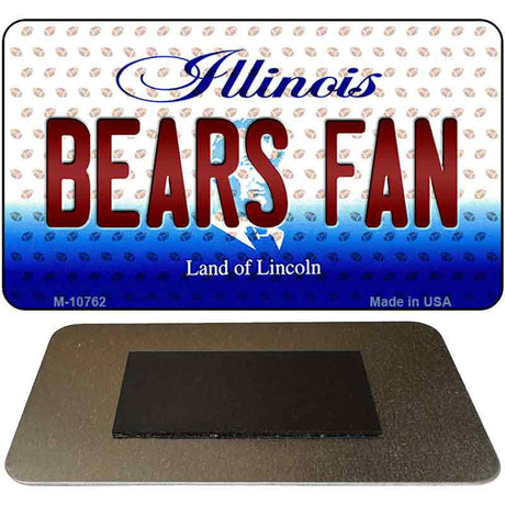 Bears Fan Illinois State License Plate Tag Magnet M-10762