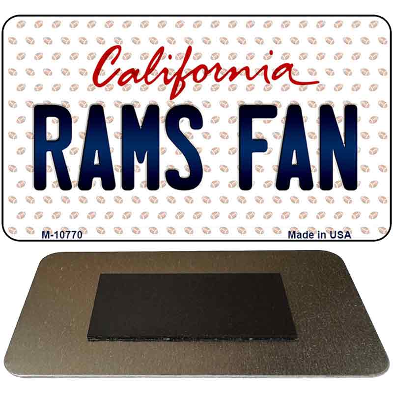 Rams Fan California State License Plate Tag Magnet M-10770