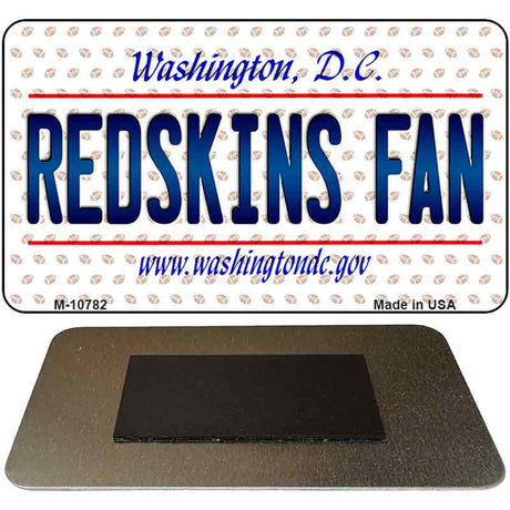 Redskins Fan Washington DC State License Plate Tag Magnet M-10782