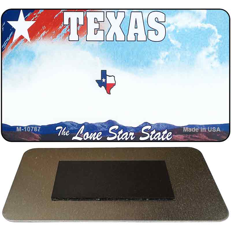 Texas State Blank Novelty Metal Magnet M-10787