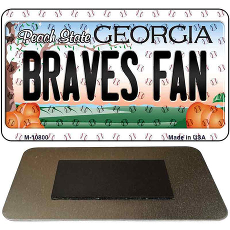 Braves Fan Georgia State License Plate Tag Magnet M-10800