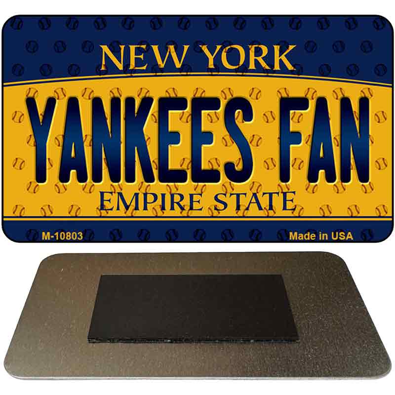 Yankees Fan New York State License Plate Tag Magnet M-10803
