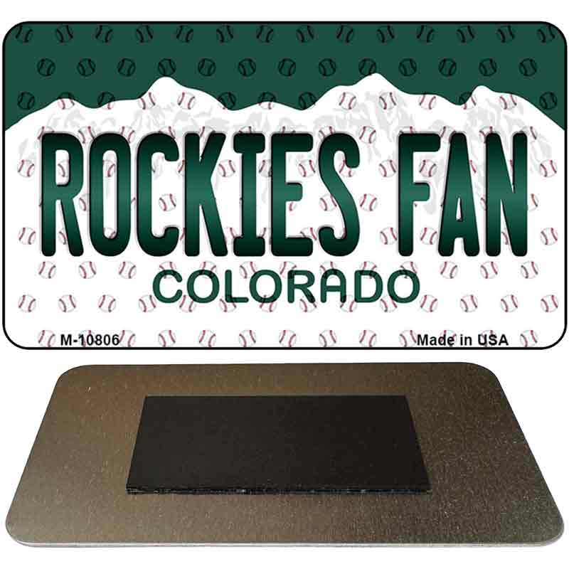 Rockies Fan Colorado State Novelty Metal Magnet M-10806