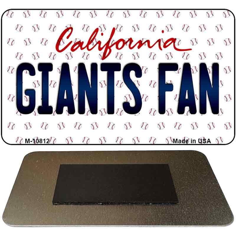 Giants Fan California State License Plate Tag Magnet M-10812