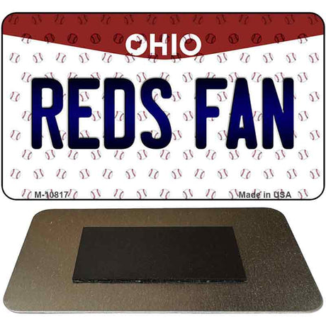 Reds Fan Ohio State License Plate Tag Magnet M-10817