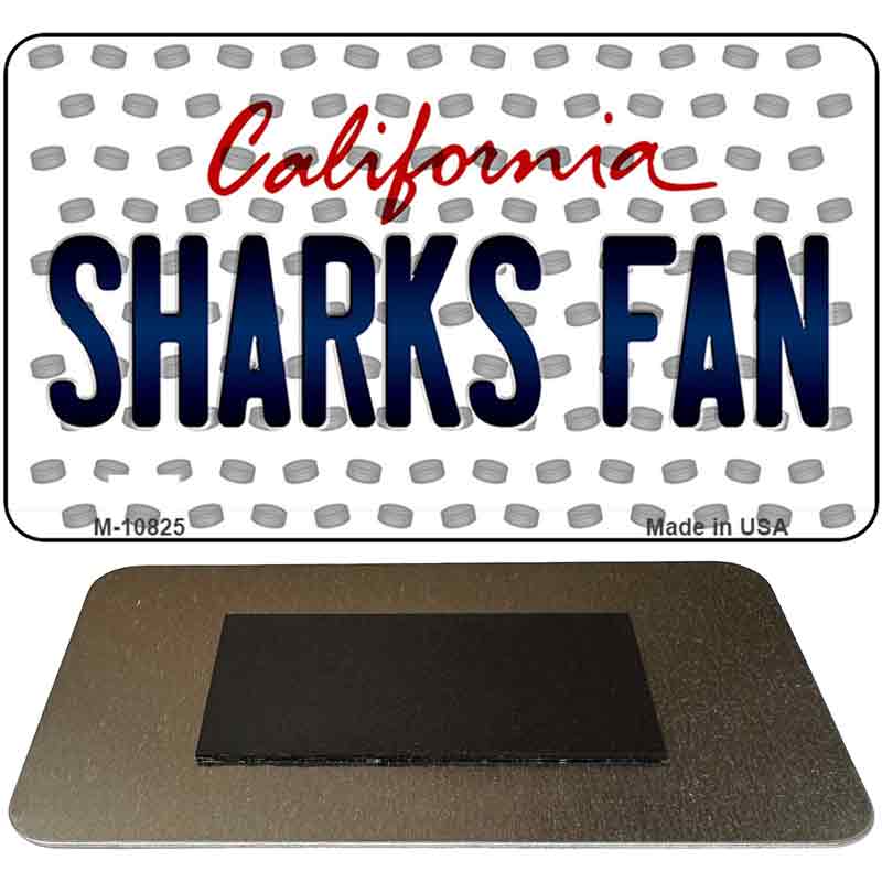 Sharks Fan California State License Plate Tag Magnet M-10825