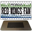 Red Wings Fan Michigan State License Plate Tag Magnet M-10836