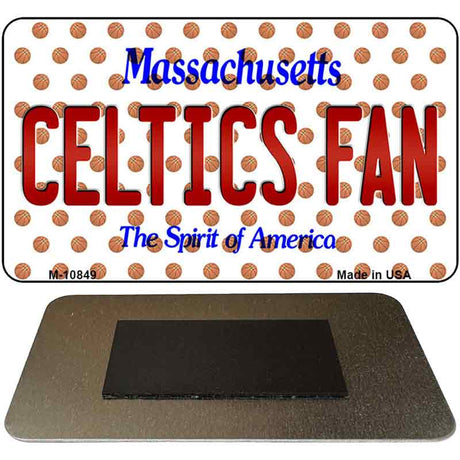 Celtics Fan Massachusetts State License Plate Tag Magnet M-10849