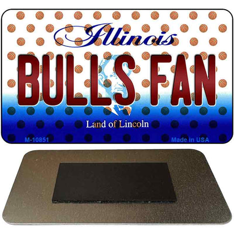 Bulls Fan Illinois State License Plate Tag Magnet M-10851