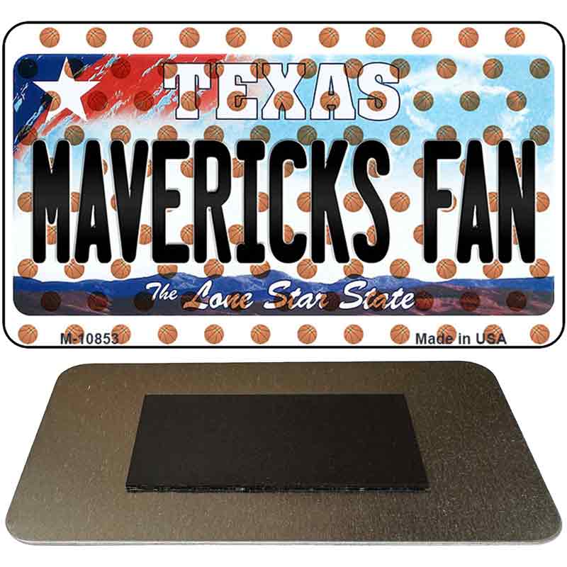 Mavericks Fan Texas State Novelty Metal Magnet M-10853