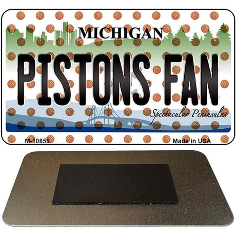 Pistons Fan Michigan State License Plate Tag Magnet M-10855