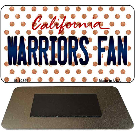 Warriors Fan California State License Plate Tag Magnet M-10856