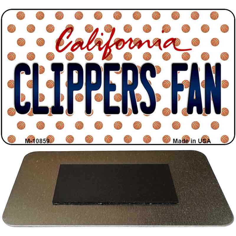 Clippers Fan California State License Plate Tag Magnet M-10859