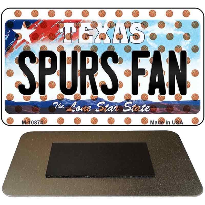 Spurs Fan Texas State Novelty Metal Magnet M-10874