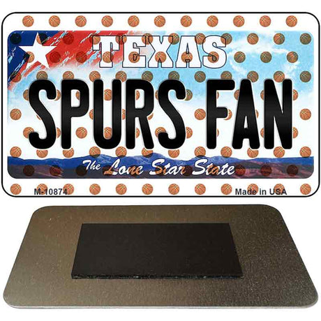 Spurs Fan Texas State Novelty Metal Magnet M-10874