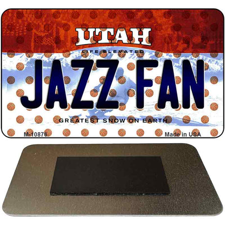 Jazz Fan Utah State License Plate Tag Magnet M-10876