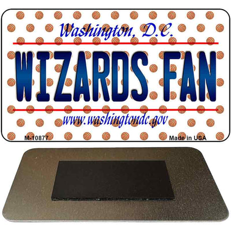 Wizards Fan Washington DC State License Plate Tag Magnet M-10877