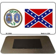 Confederate Flag South Carolina Seal Novelty Metal Magnet M-10880