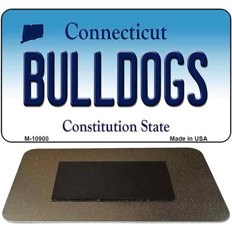 Bulldogs Connecticut State License Plate Tag Magnet M-10900