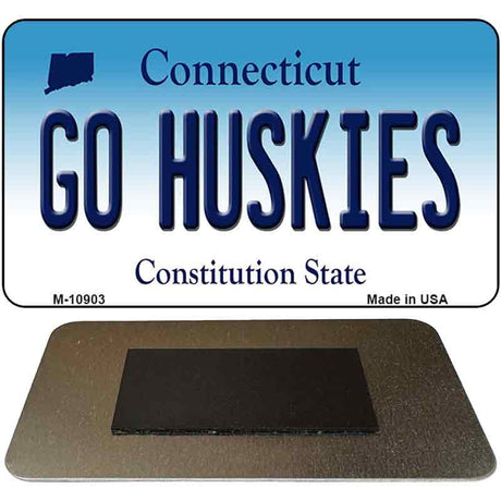 Go Huskies Connecticut State License Plate Tag Magnet M-10903