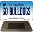 Go Bulldogs Connecticut State License Plate Tag Magnet M-10904