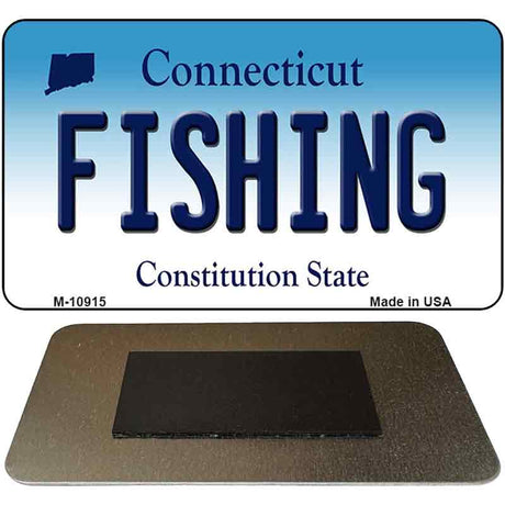 Fishing Connecticut State License Plate Tag Magnet M-10915