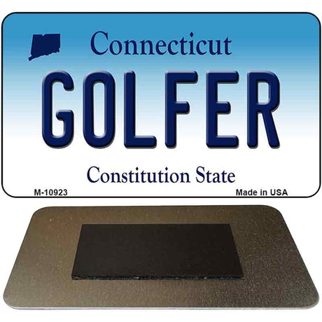 Golfer Connecticut State License Plate Tag Magnet M-10923