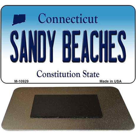 Sandy Beaches Connecticut State License Plate Tag Magnet M-10929