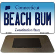 Beach Bum Connecticut State License Plate Tag Magnet M-10930