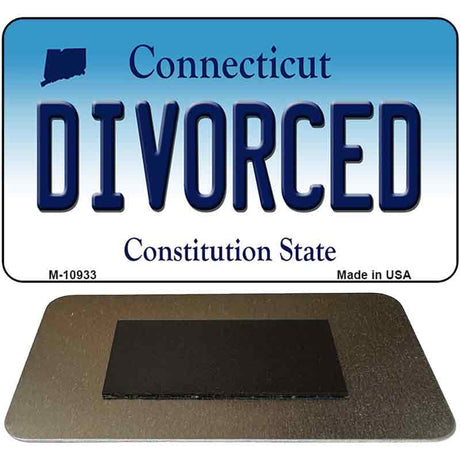 Divorced Connecticut State License Plate Tag Magnet M-10933