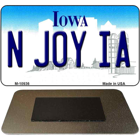 N Joy IA Iowa State License Plate Tag Novelty Magnet M-10936