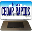 Cedar Rapids Iowa State License Plate Tag Novelty Magnet M-10939